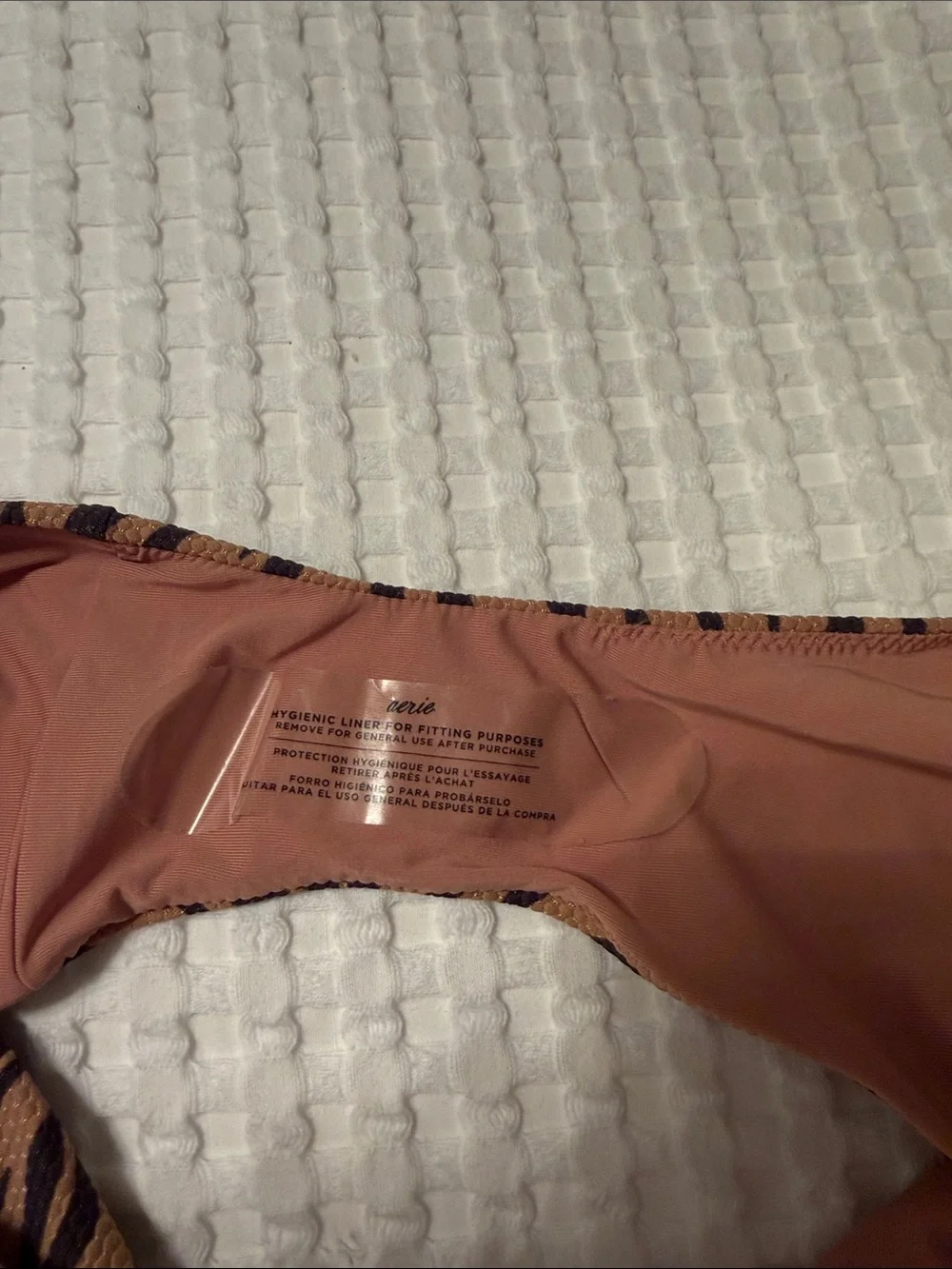 aerie Tiger Stripe High-Waist Bikini Bottom - Tan & Black
